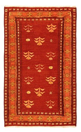 Gabbeh Rug - Loribaft Perser - 150 x 97 cm - dark red