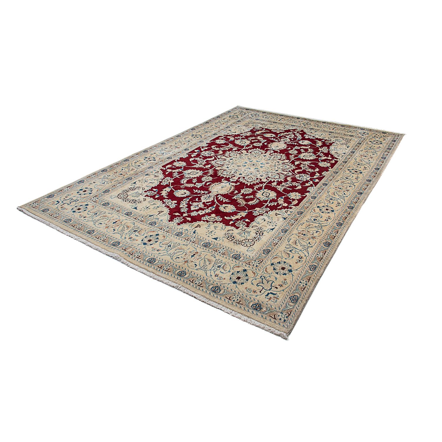 Perser Rug - Nain - 283 x 195 cm - dark red