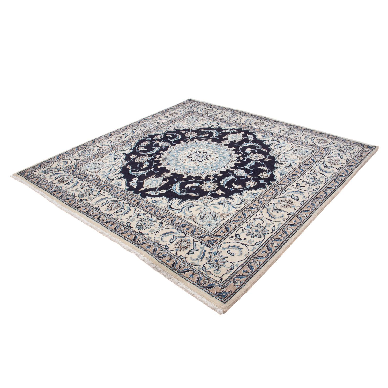 Perser Rug - Nain square  - 196 x 194 cm - dark blue