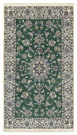 Perser Rug - Nain - 203 x 115 cm - dark green