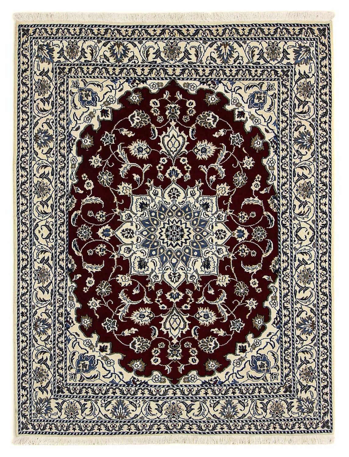 Perser Rug - Nain - 191 x 150 cm - dark red