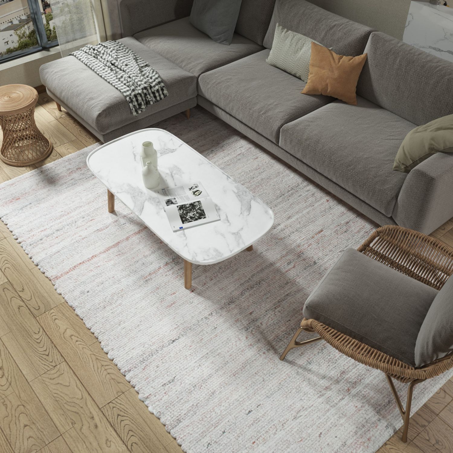 Kelim Rug - Trendy - Toska - rectangle