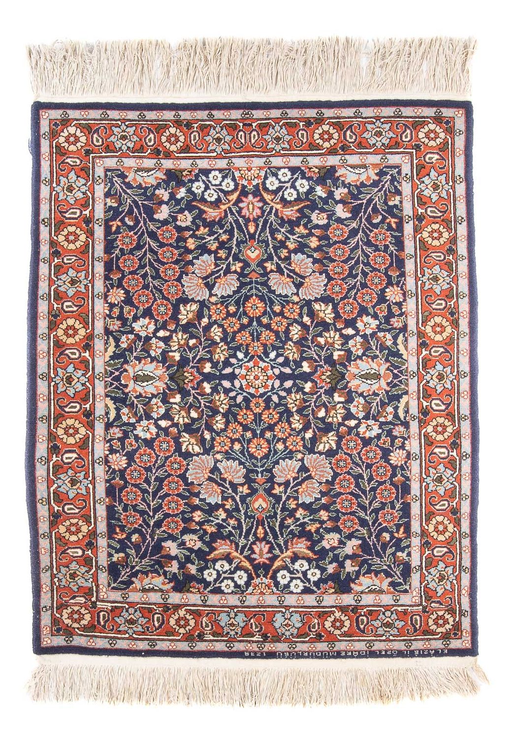 Oriental Rug - Hereke - 107 x 82 cm - dark blue