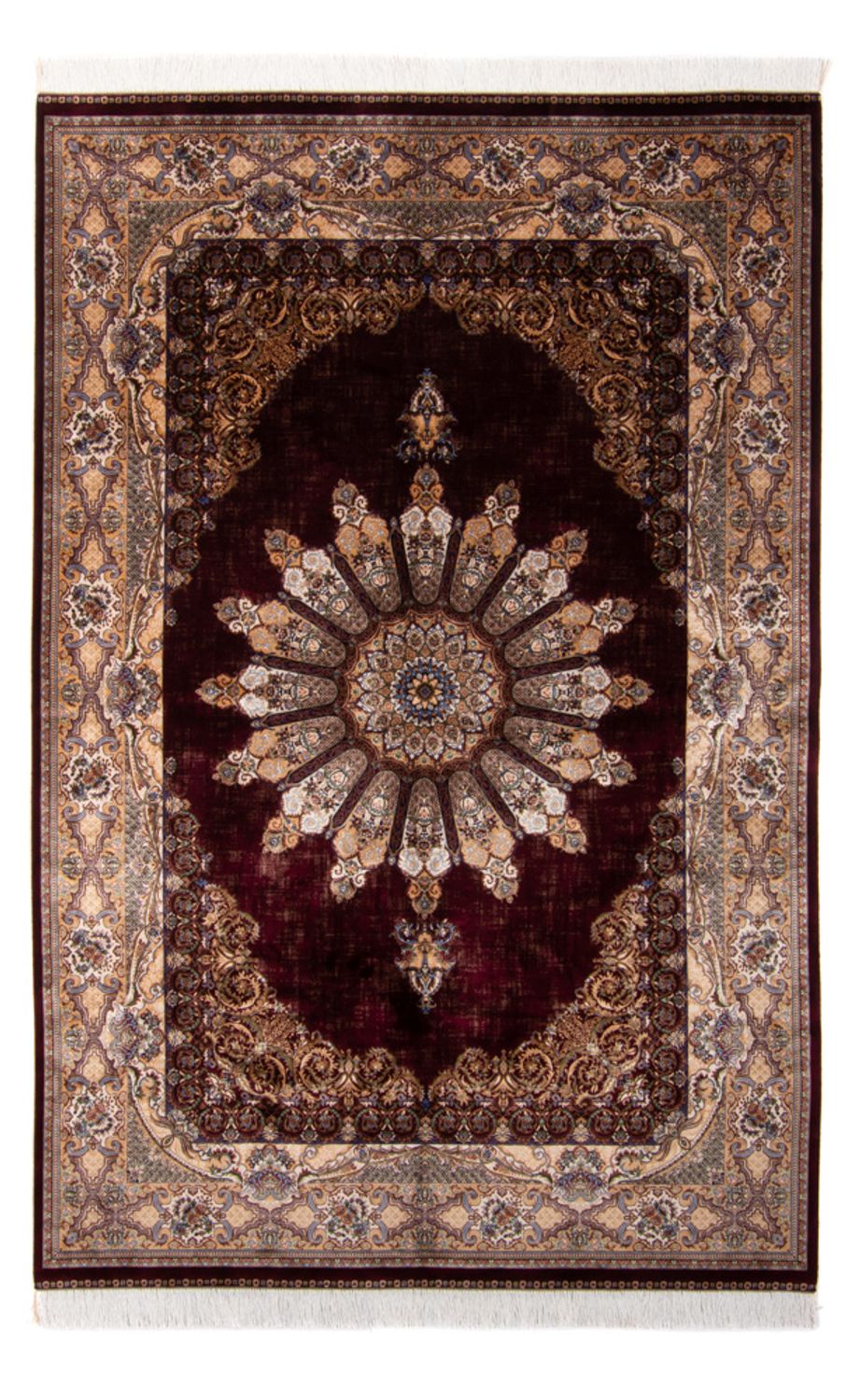 Perser Rug - Ghom - 230 x 150 cm - wine red