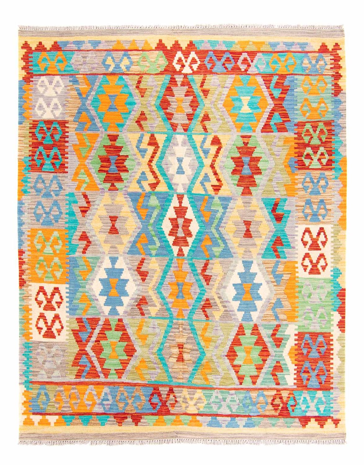 Kelim Rug - Splash - 203 x 152 cm - multicolored