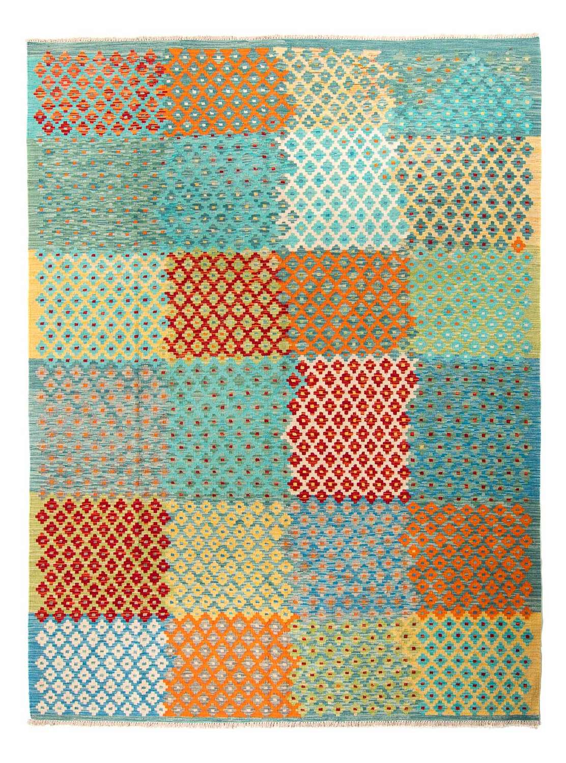 Kelim Rug - Splash - 293 x 210 cm - multicolored