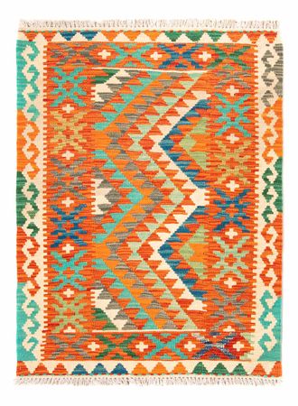 Kelim Rug - Splash - 124 x 89 cm - rust