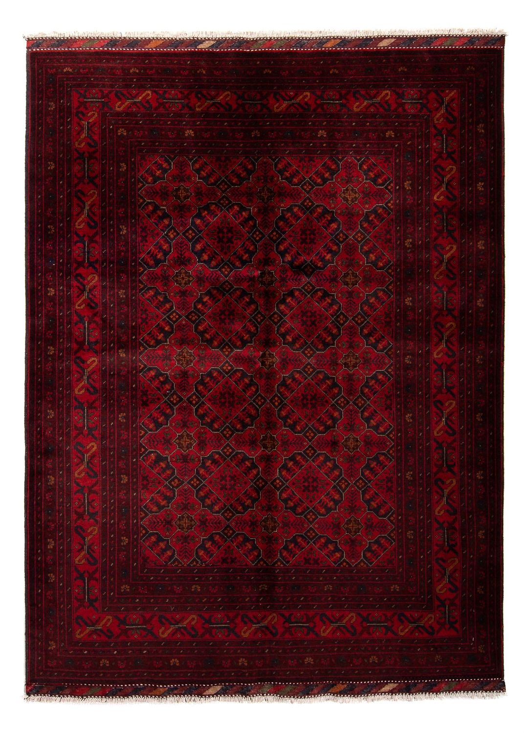 Afghan Rug - Kunduz - 235 x 172 cm - dark red