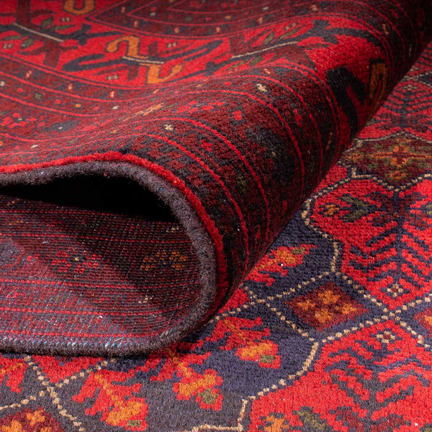 Afghan Rug - Kunduz - 235 x 172 cm - dark red