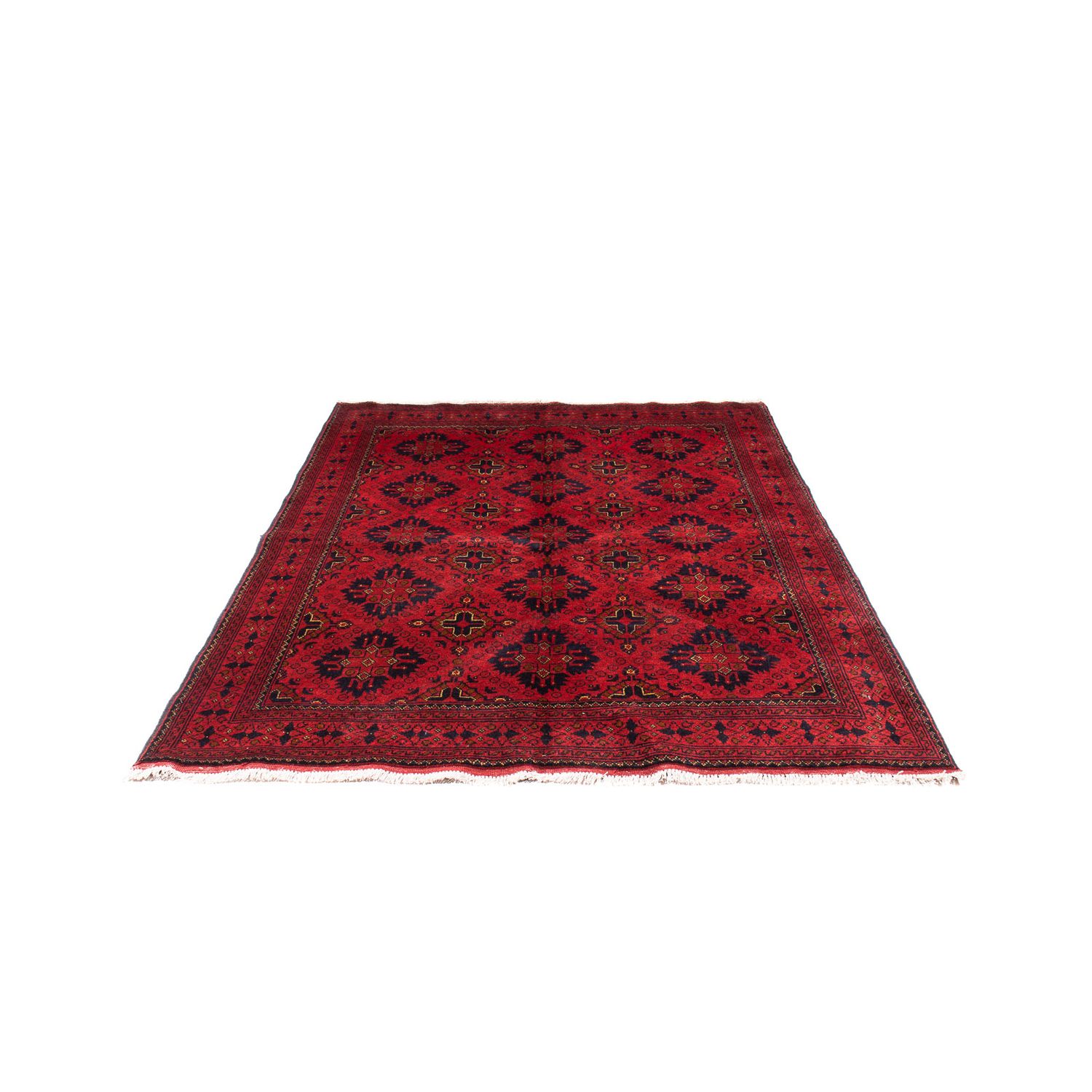 Afghan Rug - Kunduz - 200 x 156 cm - dark red