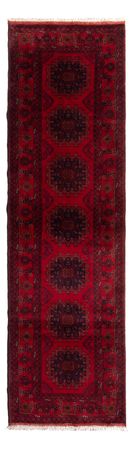 Runner Afghan Rug - Kunduz - 295 x 82 cm - dark red