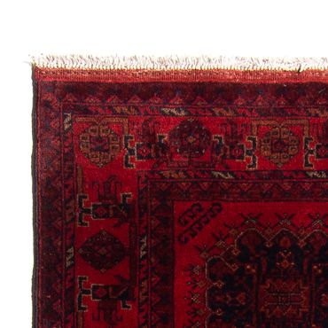 Runner Afghan Rug - Kunduz - 295 x 82 cm - dark red