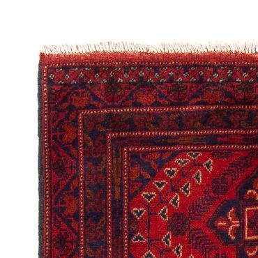 Runner Afghan Rug - Kunduz - 199 x 79 cm - dark red