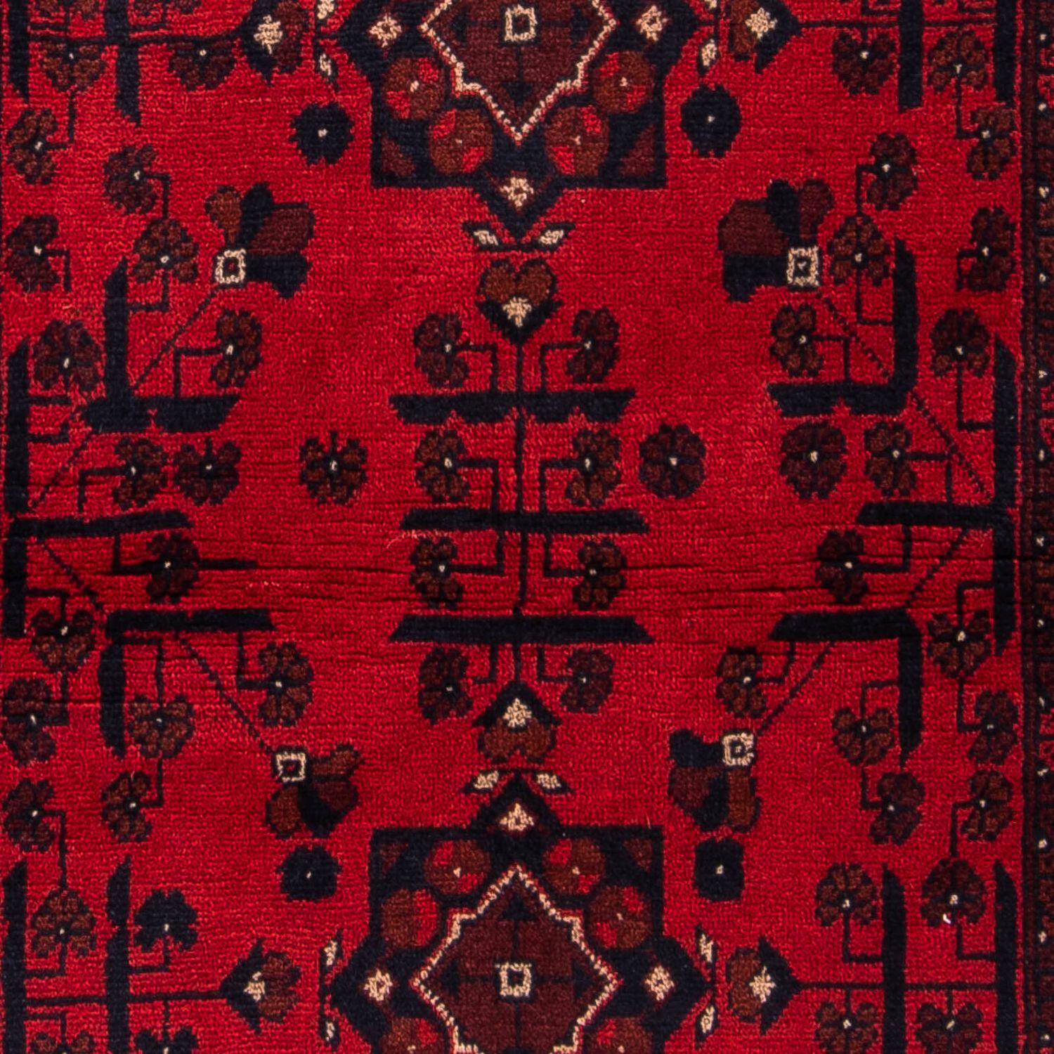 Afghan Rug - Kunduz - 146 x 106 cm - dark red
