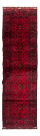 Runner Afghan Rug - Kunduz - 299 x 82 cm - dark red