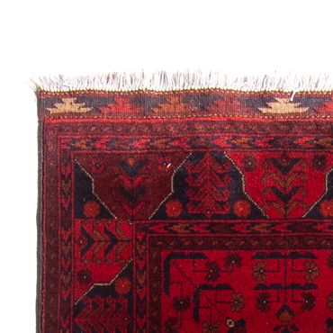 Runner Afghan Rug - Kunduz - 299 x 82 cm - dark red