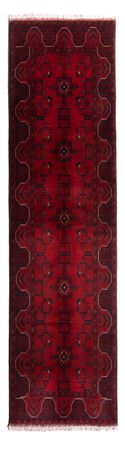 Runner Afghan Rug - Kunduz - 298 x 82 cm - dark red