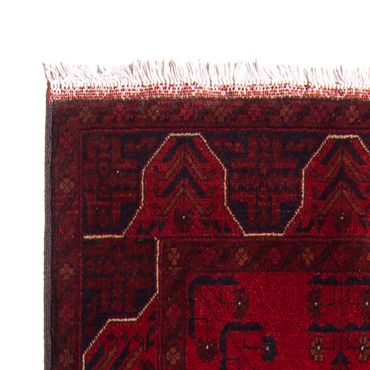 Runner Afghan Rug - Kunduz - 298 x 82 cm - dark red