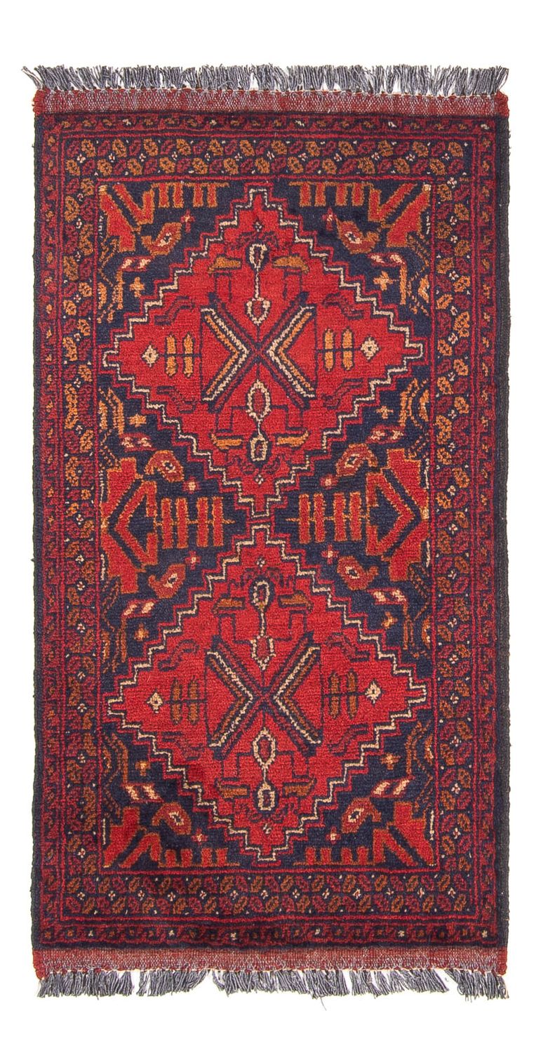 Afghan Rug - Kunduz - 102 x 52 cm - dark red