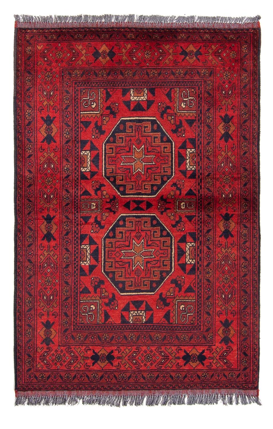 Afghan Rug - Kunduz - 146 x 102 cm - dark red