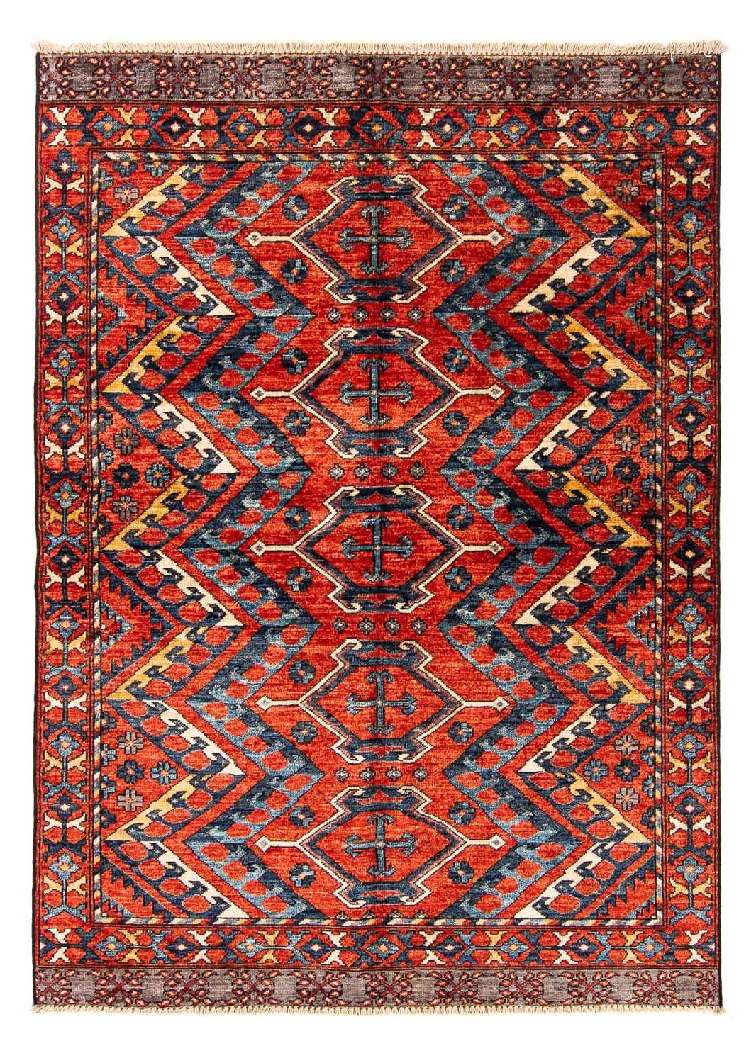 Afghan Rug - 182 x 118 cm - multicolored