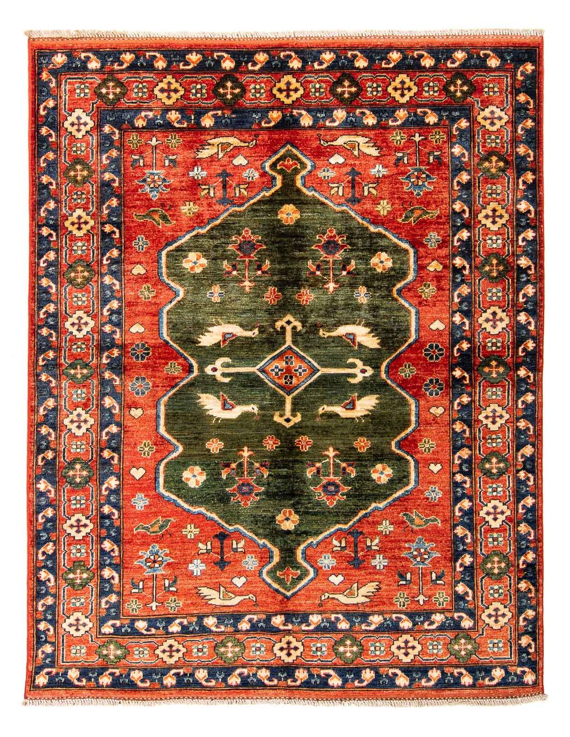 Afghan Rug - 195 x 150 cm - red