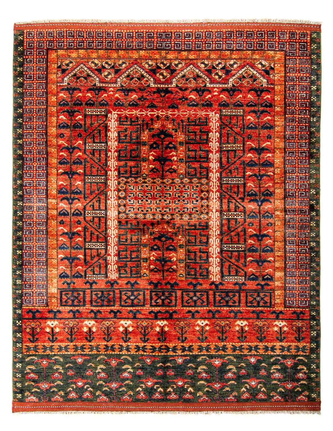 Afghan Rug - 196 x 158 cm - red