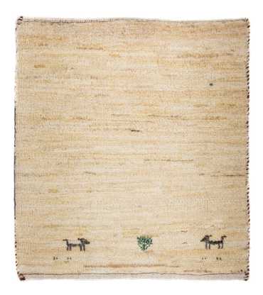 Gabbeh Rug - Loribaft Perser square  - 45 x 40 cm - beige