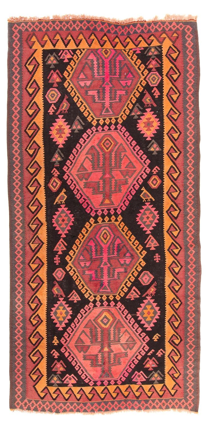 Runner Kelim Rug - Old - 330 x 160 cm - multicolored