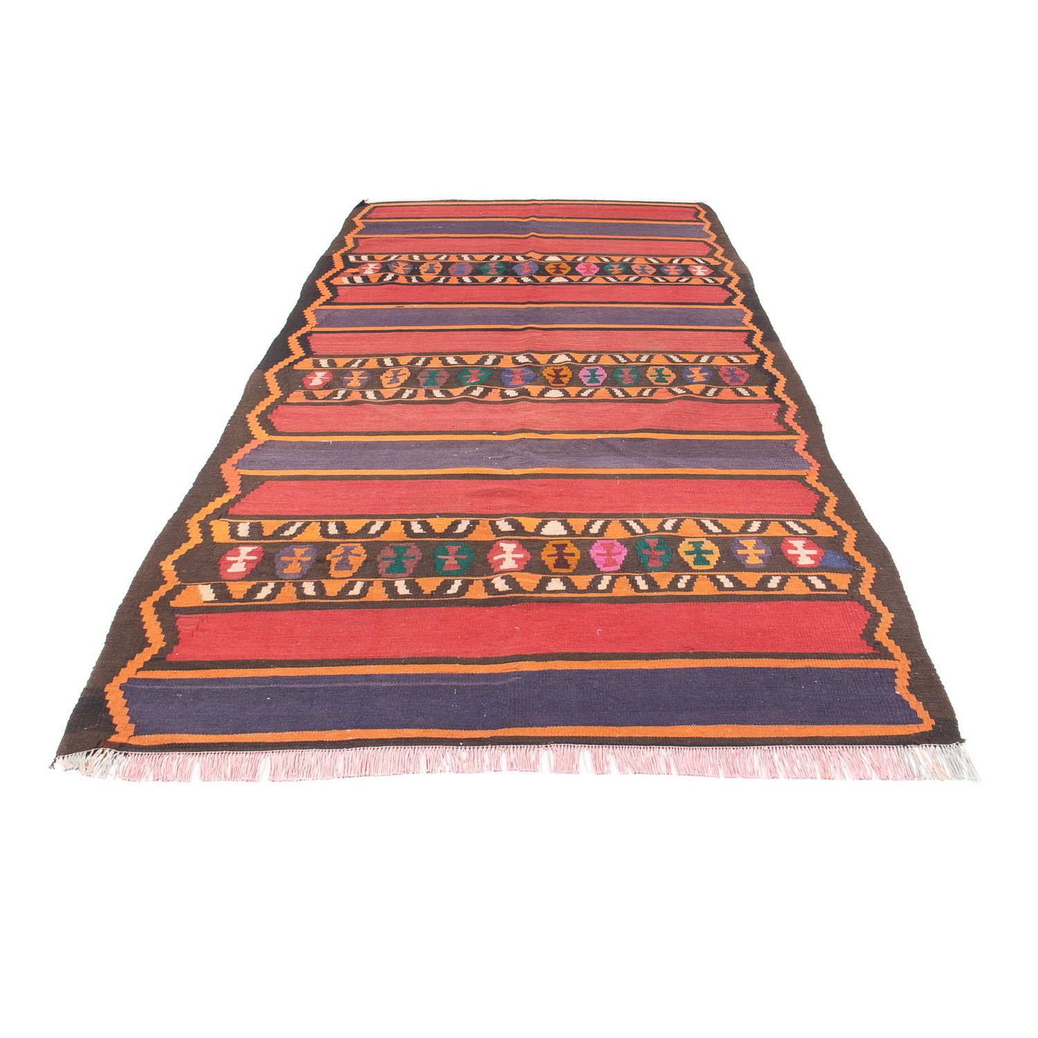 Runner Kelim Rug - Old - 310 x 144 cm - multicolored