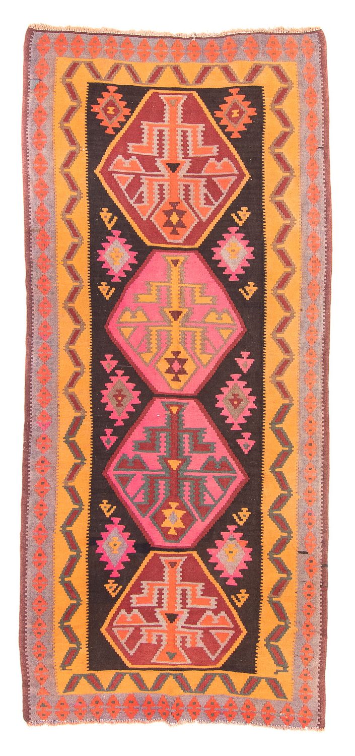 Runner Kelim Rug - Old - 330 x 150 cm - multicolored