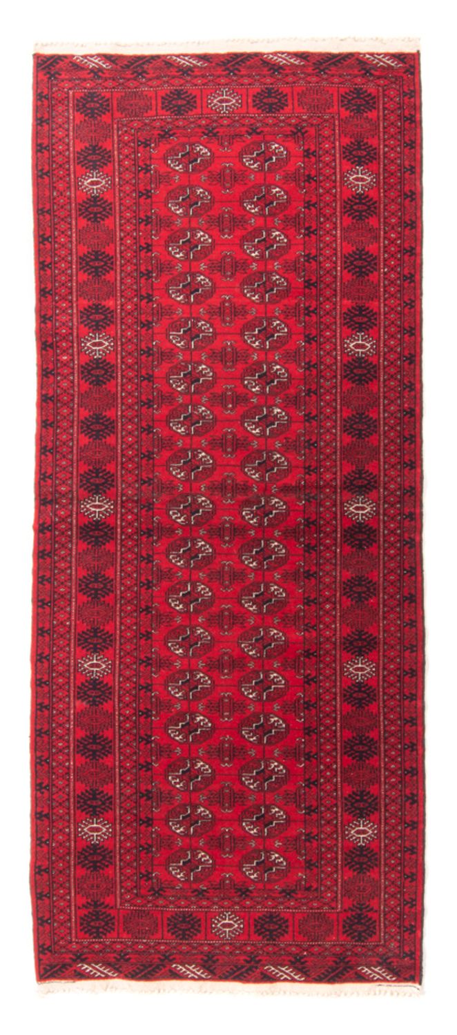 Runner Turkaman Rug - 197 x 80 cm - red