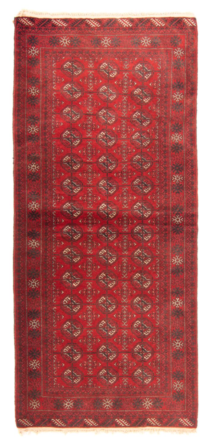 Runner Turkaman Rug - 201 x 86 cm - red