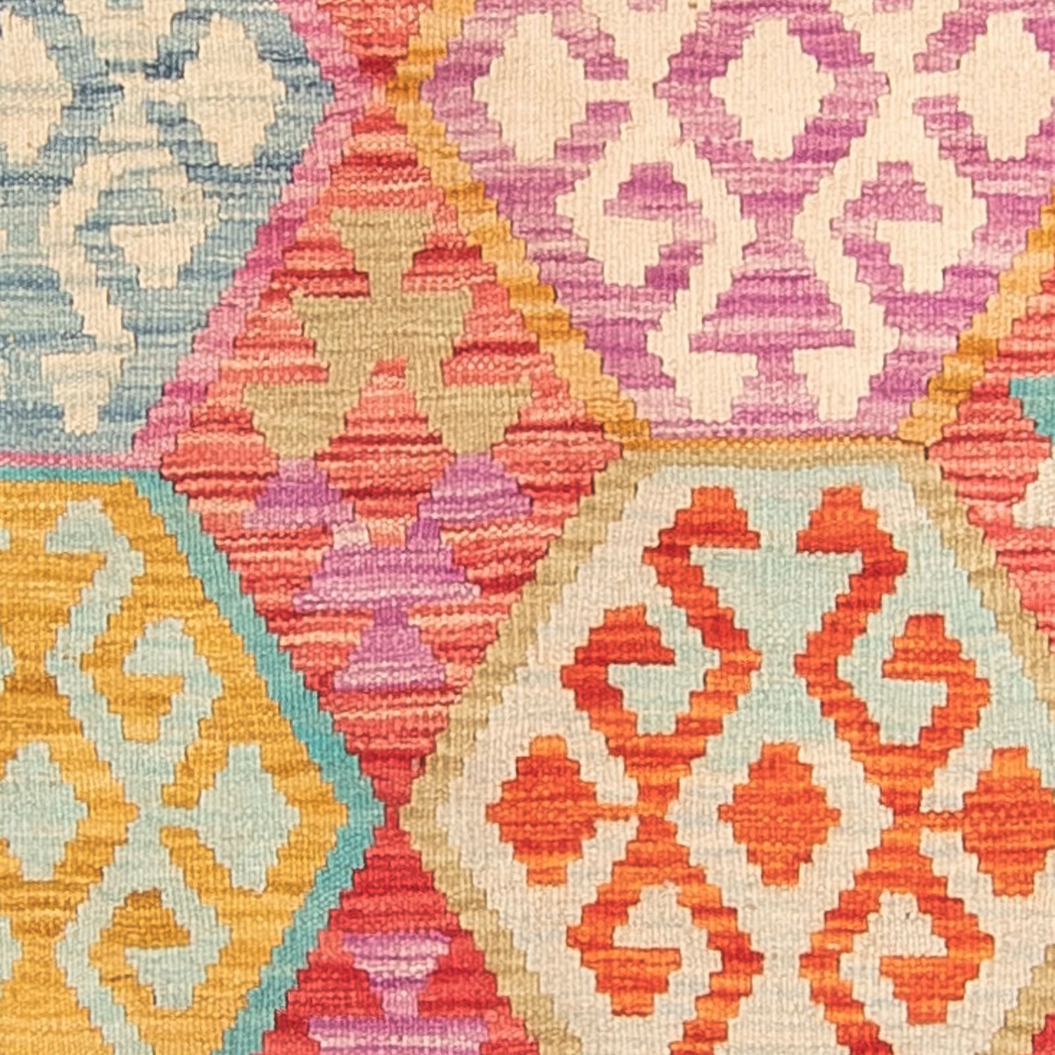 Kelim Rug - Splash - 196 x 152 cm - multicolored