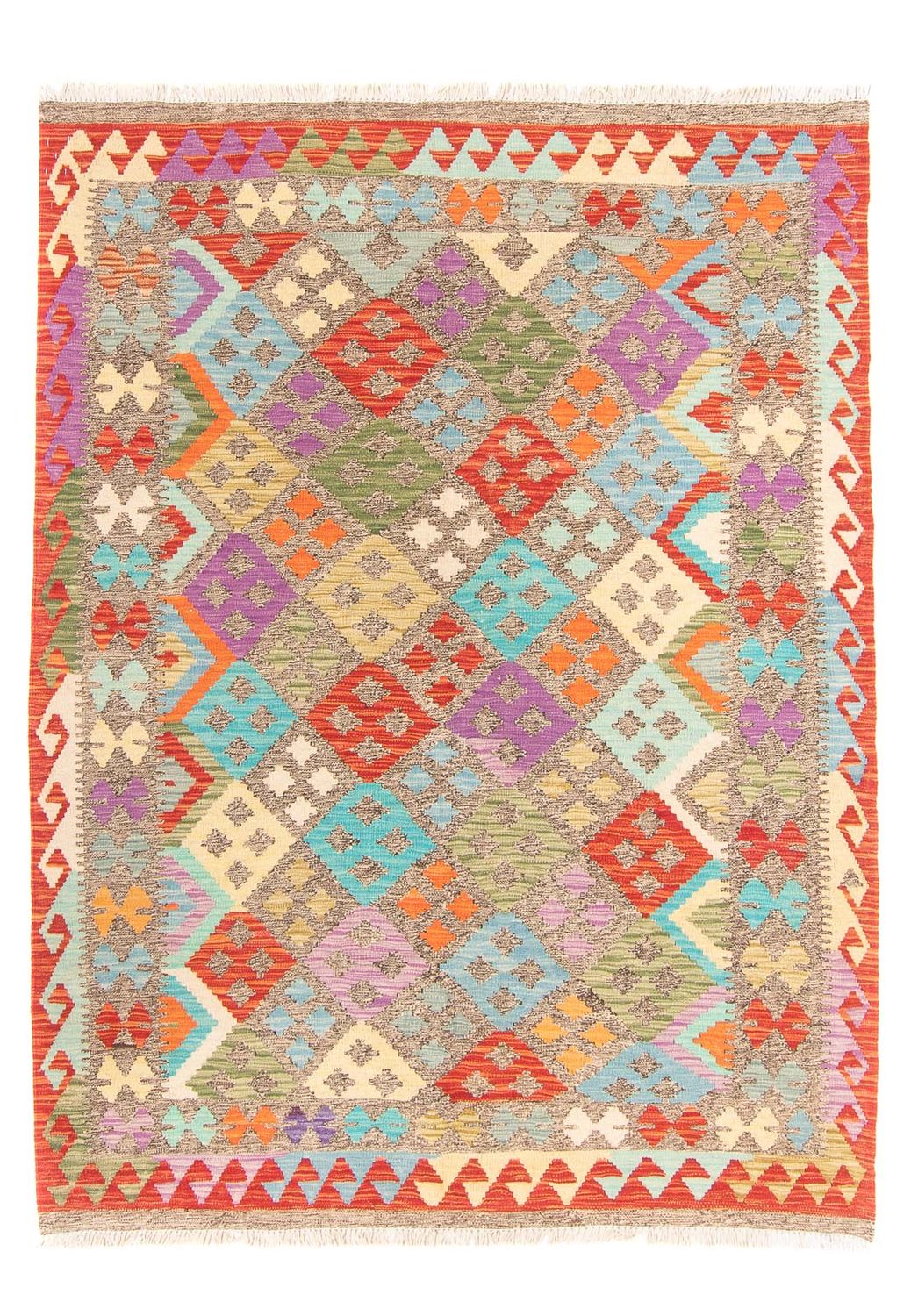 Kelim Rug - Splash - 206 x 155 cm - multicolored