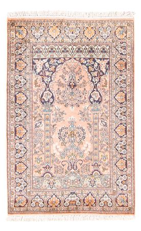 Silk Rug - Kashmir Silk - 124 x 79 cm - salmon