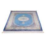 Silk Rug - Ghom Silk - Premium - 146 x 97 cm - blue