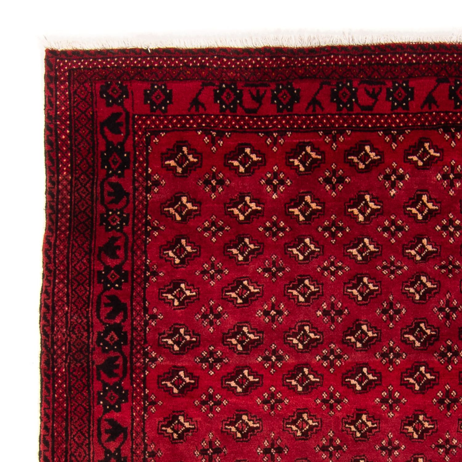 Turkaman Rug - 239 x 130 cm - red