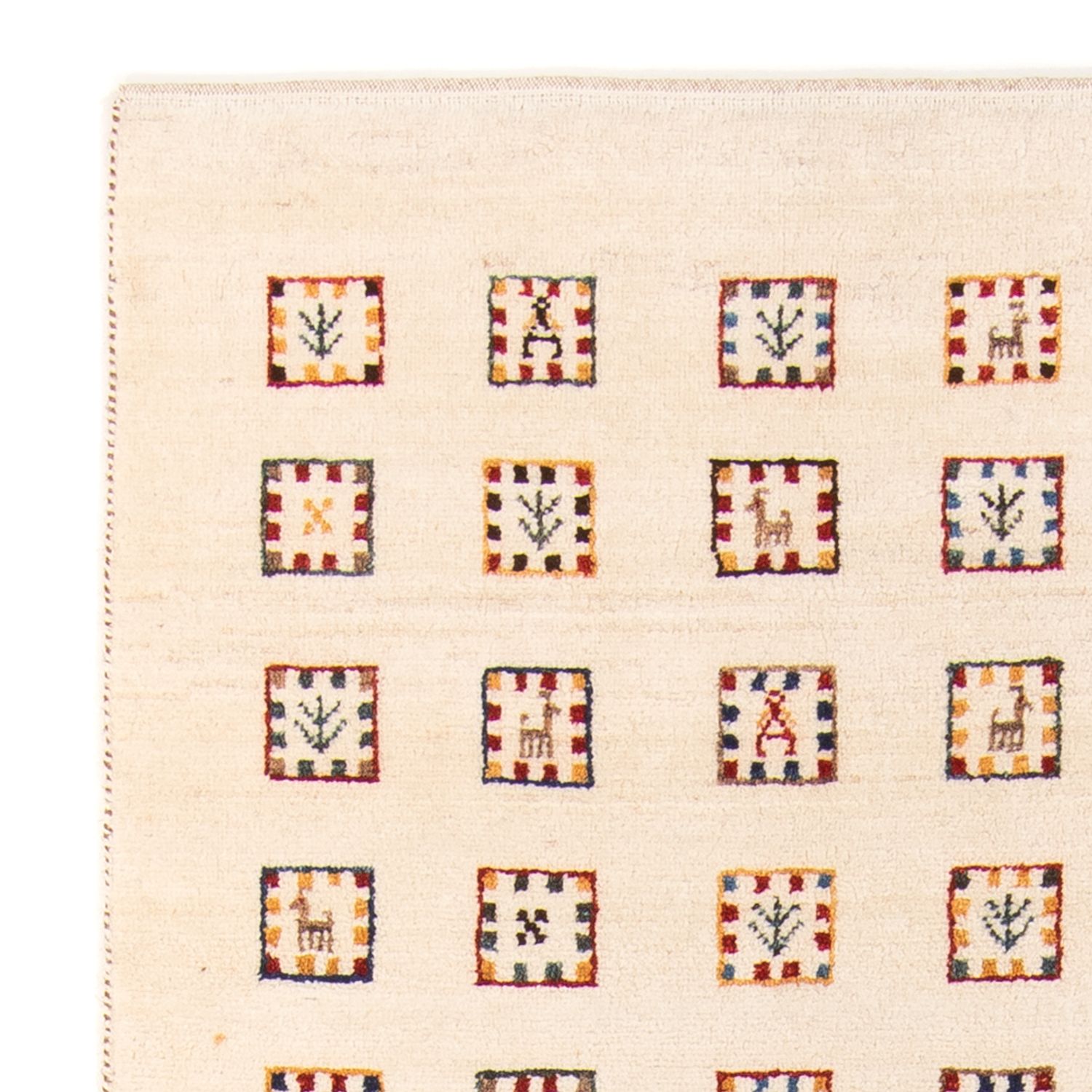 Runner Gabbeh Rug - Loribaft Perser - 200 x 82 cm - beige