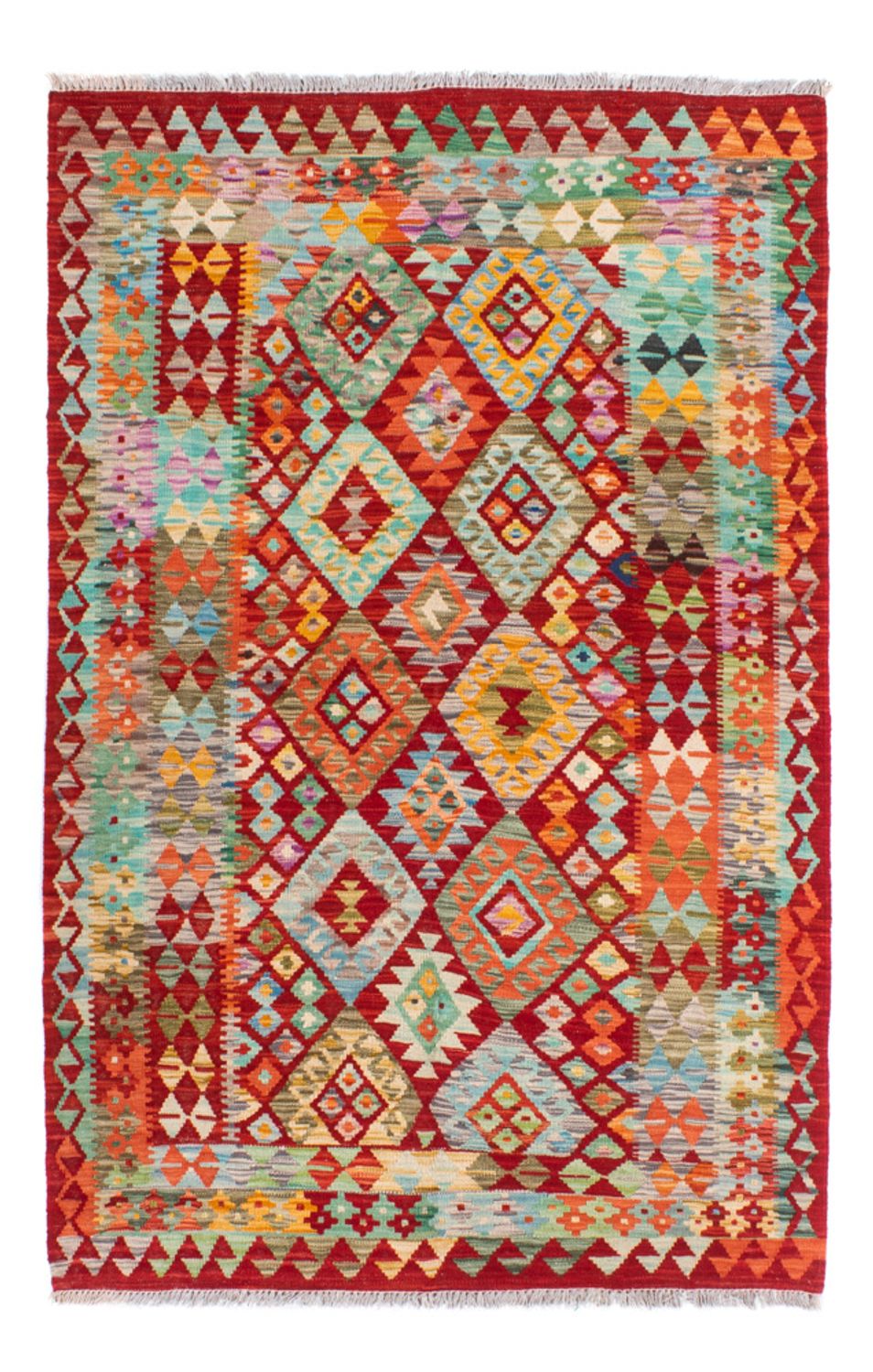 Kelim Rug - Splash - 183 x 134 cm - multicolored