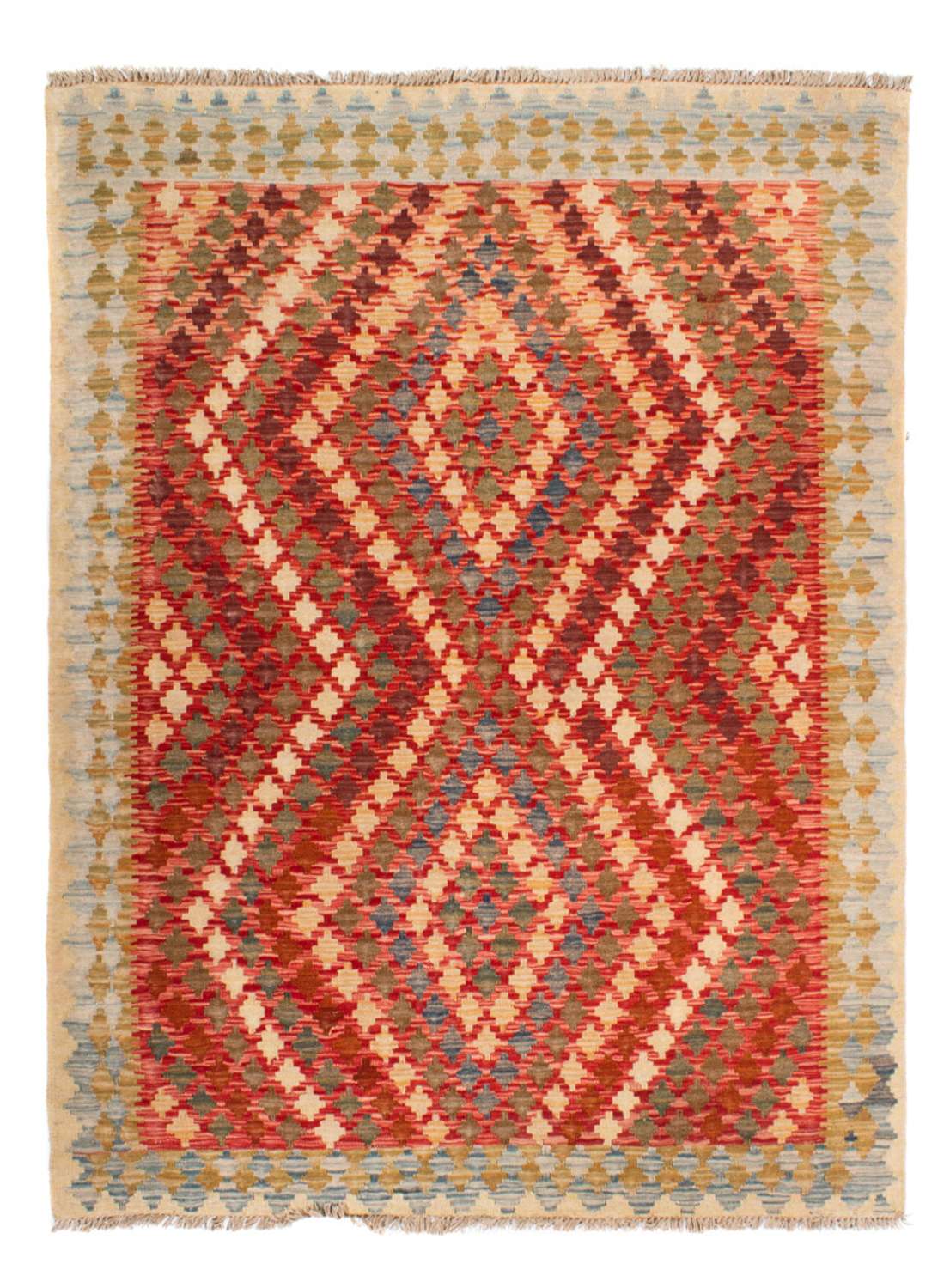 Kelim Rug - Splash - 193 x 148 cm - multicolored