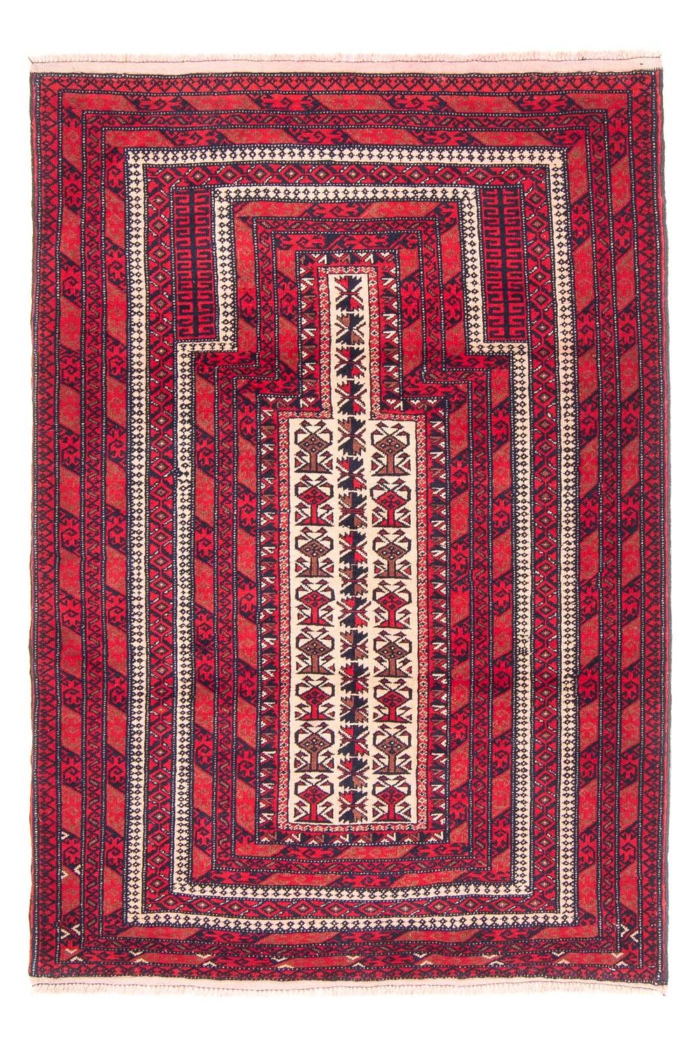 Belutsch Rug - Prayer Rug - 135 x 100 cm - beige