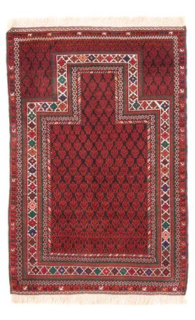 Belutsch Rug - Prayer Rug - 155 x 103 cm - red