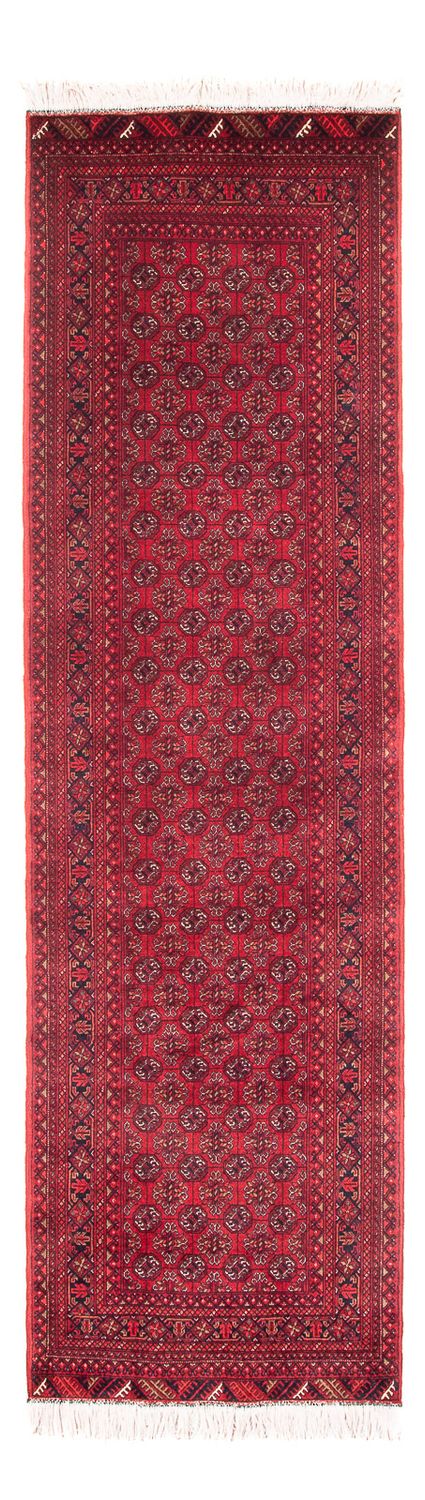 Runner Afghan Rug - Bukhara - 290 x 80 cm - red