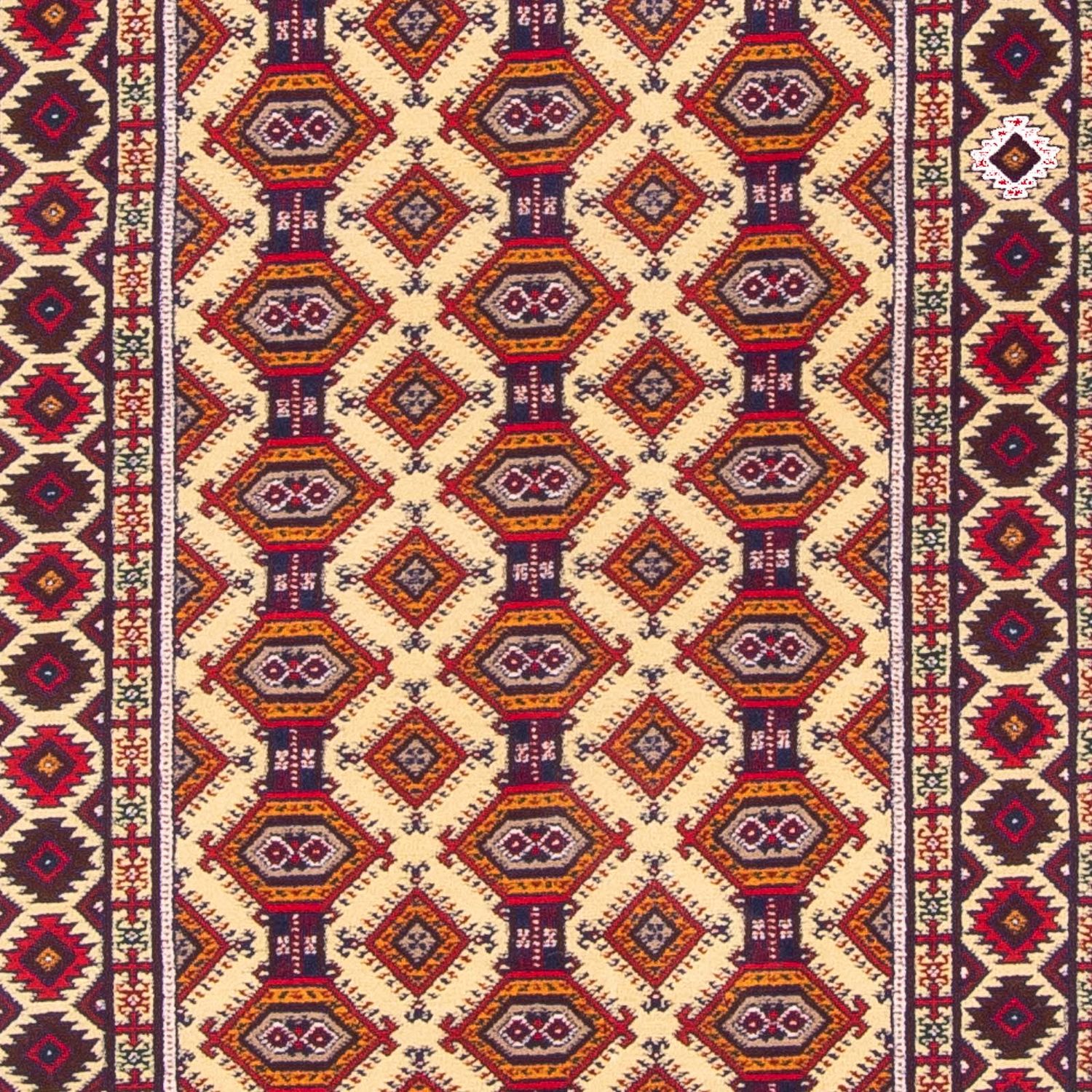 Runner Afghan Rug - 390 x 90 cm - beige