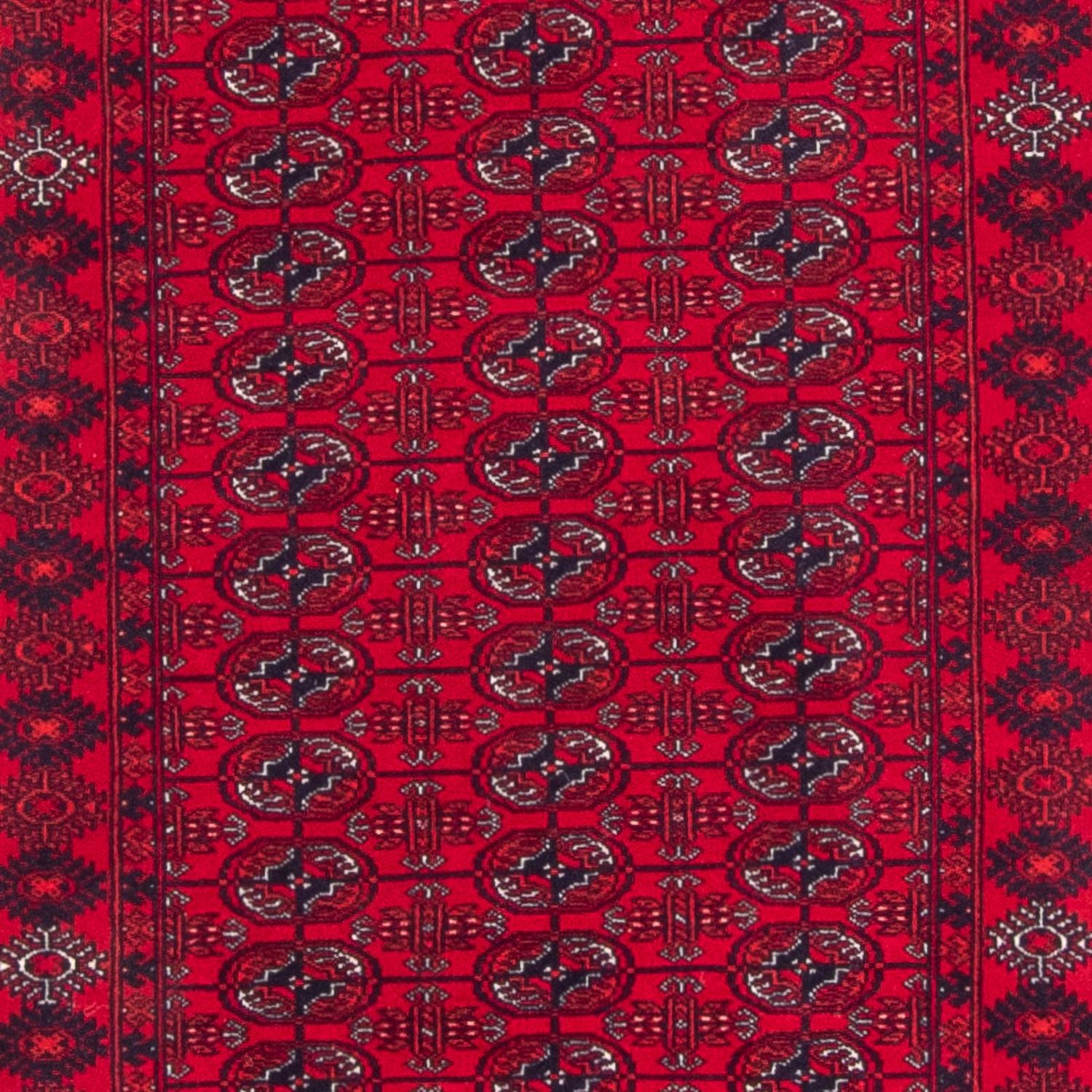 Runner Afghan Rug - 258 x 85 cm - red