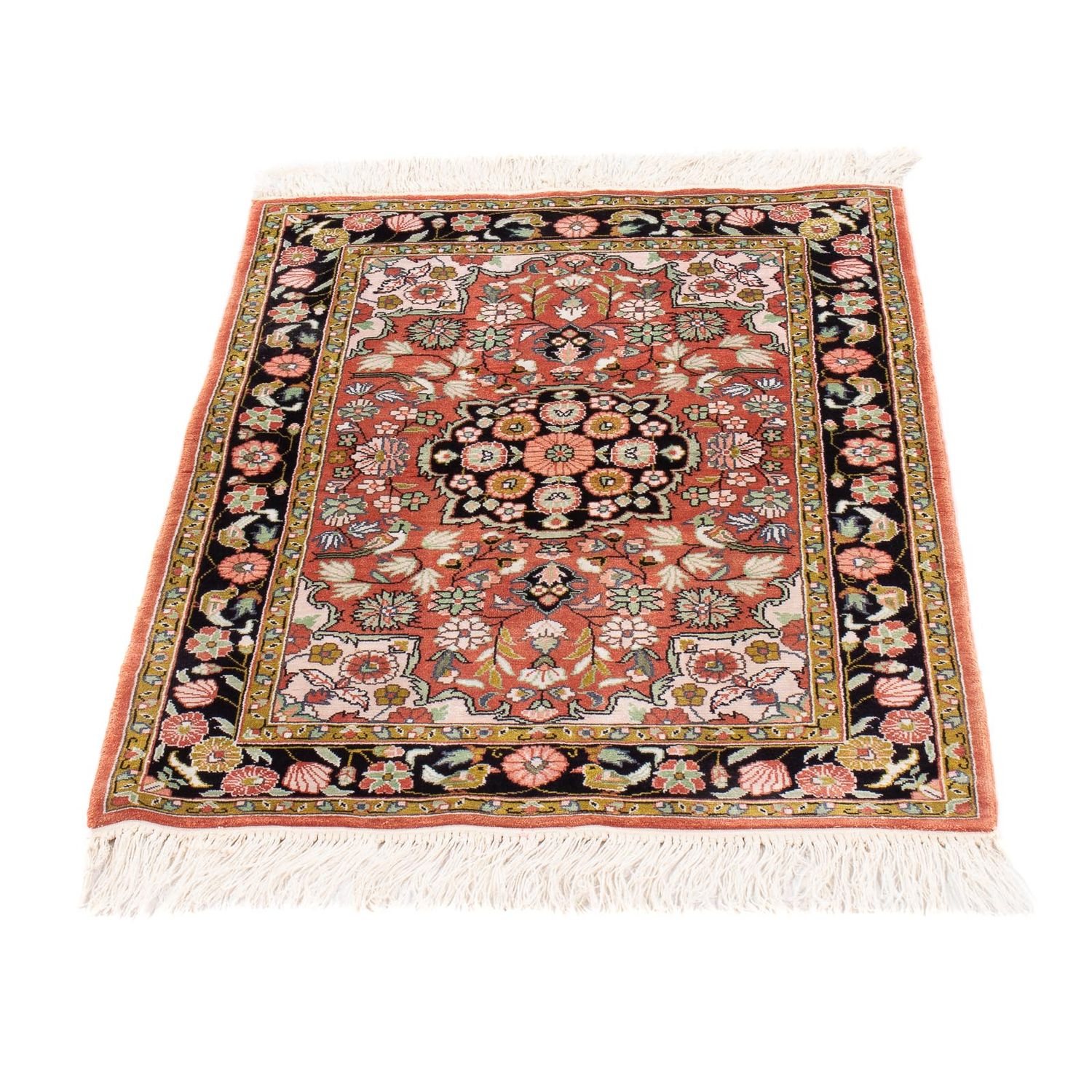 Silk Rug - Chinese Silk - 93 x 62 cm - red