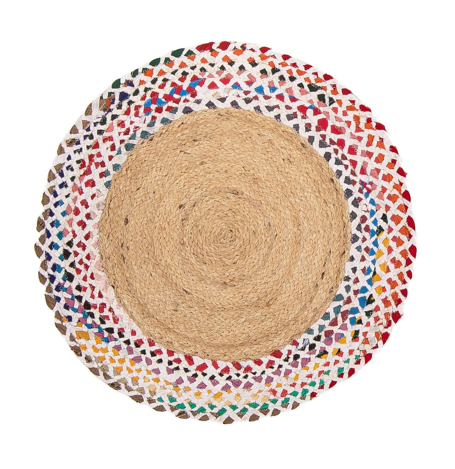 Sisal Rug round  - 60 x 60 cm - multicolored