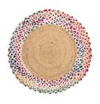Sisal Rug round  - 60 x 60 cm - multicolored