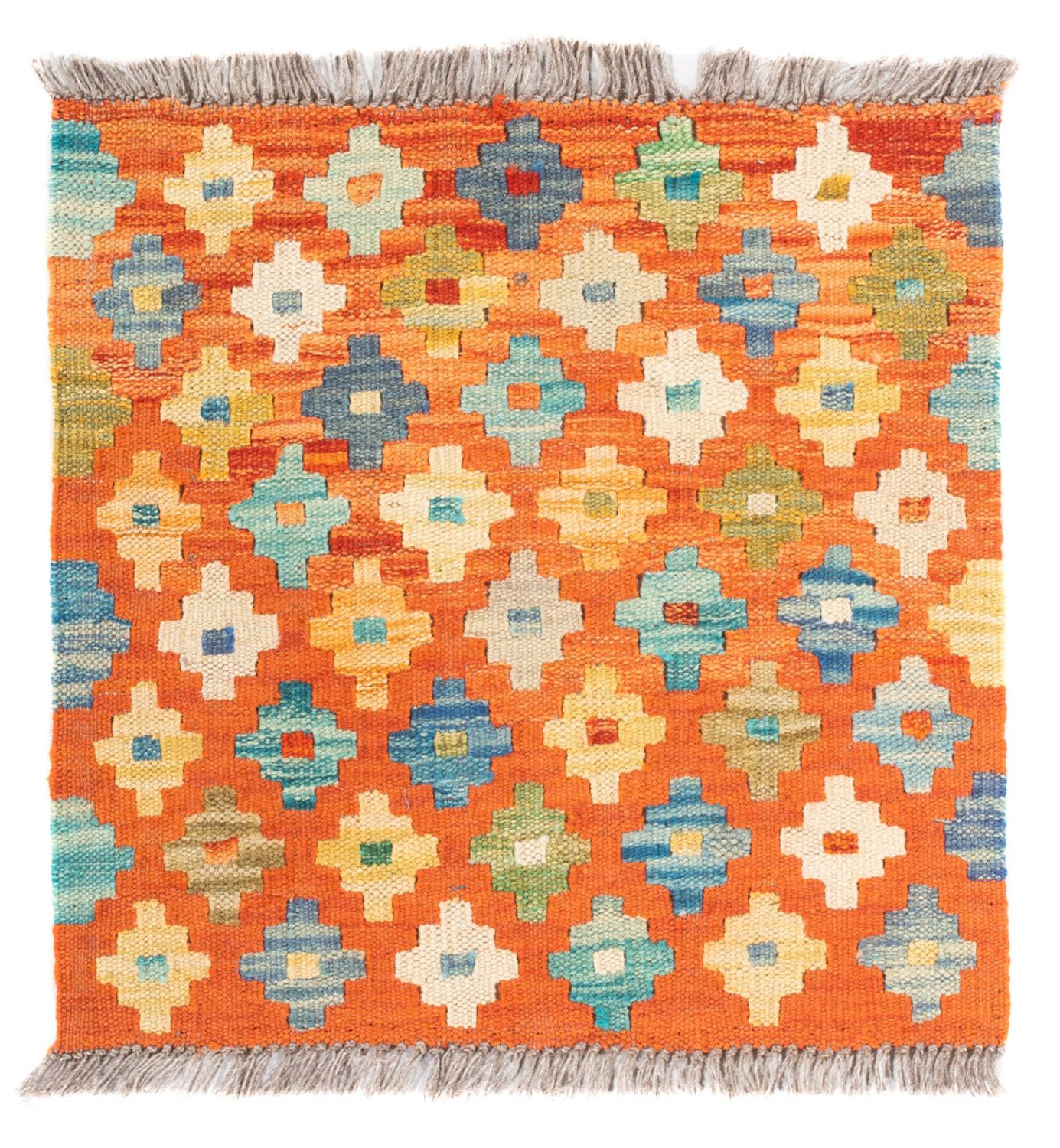 Kelim Rug - Splash square  - 52 x 50 cm - multicolored